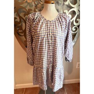 L*Space Park Slope Gingham Vida Mini Dress NWT NEW Size Medium * NO BELT *